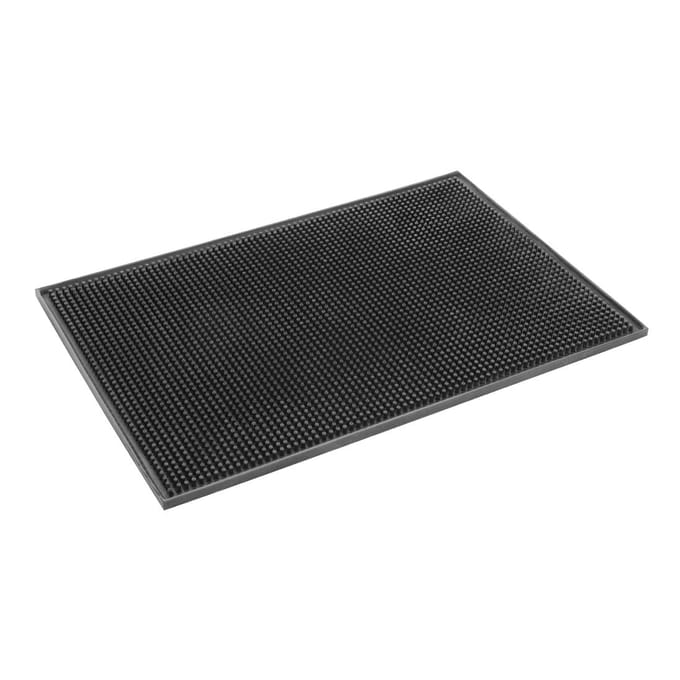Olympia barmat 45x30cm - Rubber met noppen - Zwart