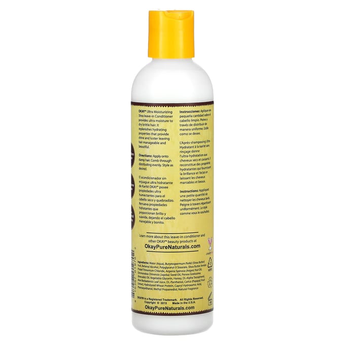 Okay Pure Naturals, Ultra Moisturizing Leave-In Conditioner, Shea, 8 fl oz (237 ml) beige