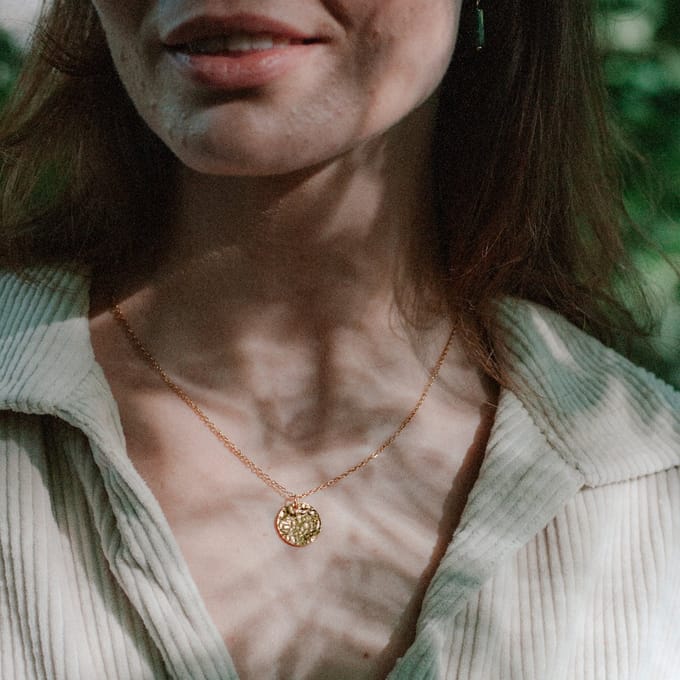 Ava&Imber Full Moon Ketting Goldplated Stainless Steel (RVS)