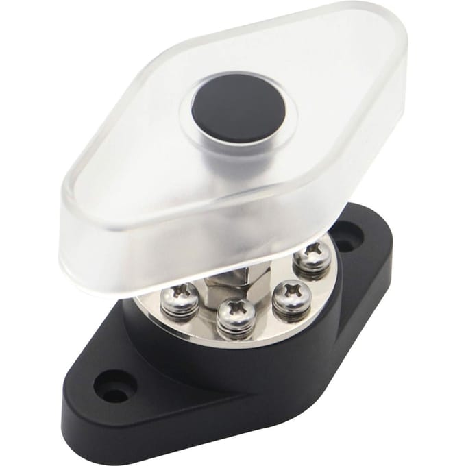 180A Stud Terminal Distributie Stud Junction Post 8 Klemmenblok DC48V met transparant deksel zwart