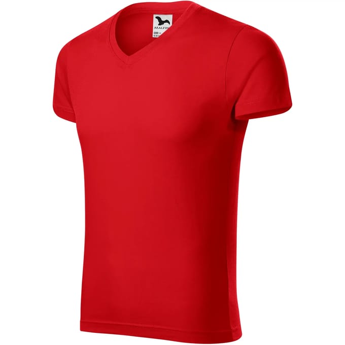 T-shirt met V-hals Malfini Slim 146