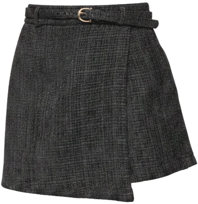 OMBRE Rok - Slim Fit - Viscose - Rits Zwart M