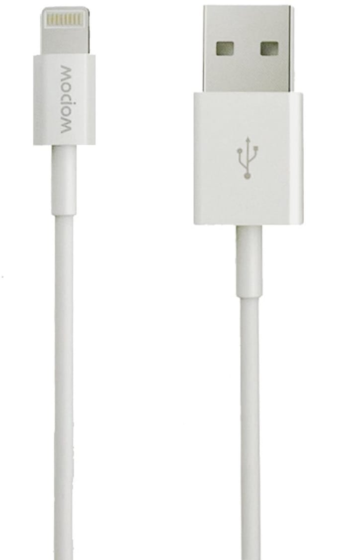 Wopow Lightning Naar USB-A Datakabel, LC505X, 1M, 2.4A, Wit, 6933185704026