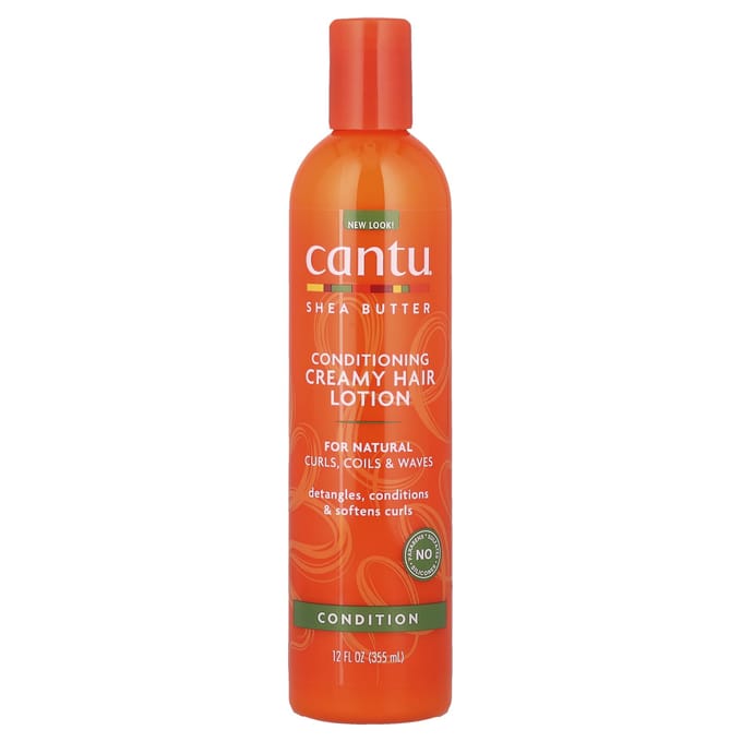 Cantu, beurre de karité pour cheveux naturels, lotion capillaire crémeuse revitalisante, 12 fl oz (355ml) orange
