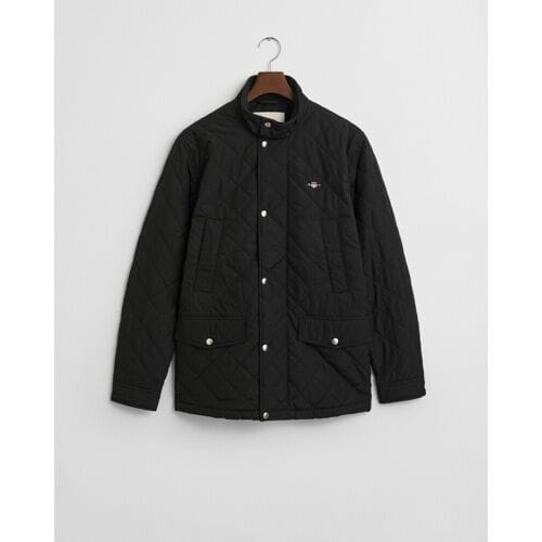 Gant Quilted Windcheater Mid-Length Jacket Zwart / male