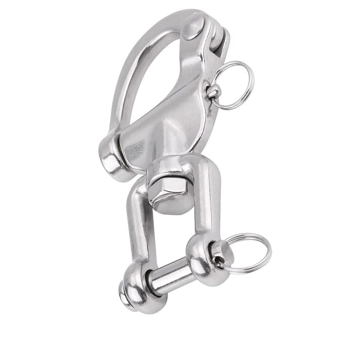 316 RVS Kaakwartel Snapsluiting voor Zeilboot Spinnaker Val 03# white