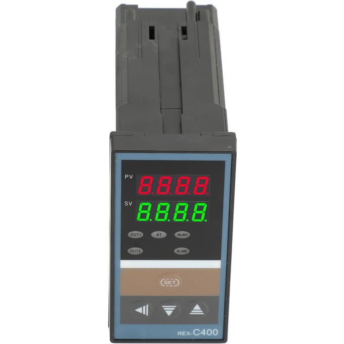 Slimme Temperatuurregelaar Digitale Display Hoge Nauwkeurigheid PID-Regeling Thermostaat met SSR Solid black