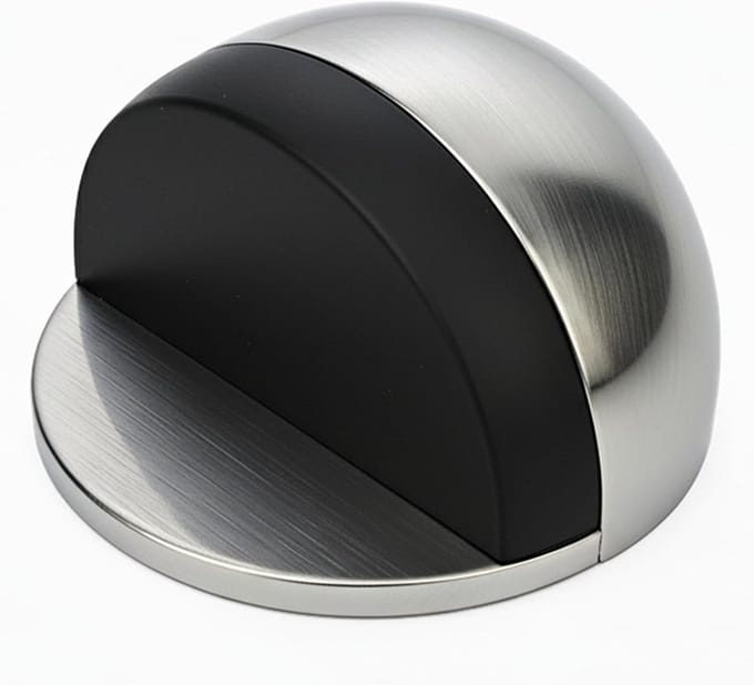 Deurstoppers - Deurstopper muur - Muren beschermen - Geluiddempend rubber - 2.2 x 4.5 cm - Zilver