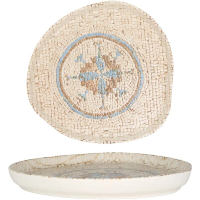 Rinart Dinerbord - Celest - Porselein - 26 cm - set van 6