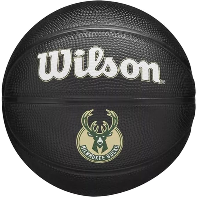 Wilson NBA Milwaukee Bucks Team Tribute Basketbal Zwart