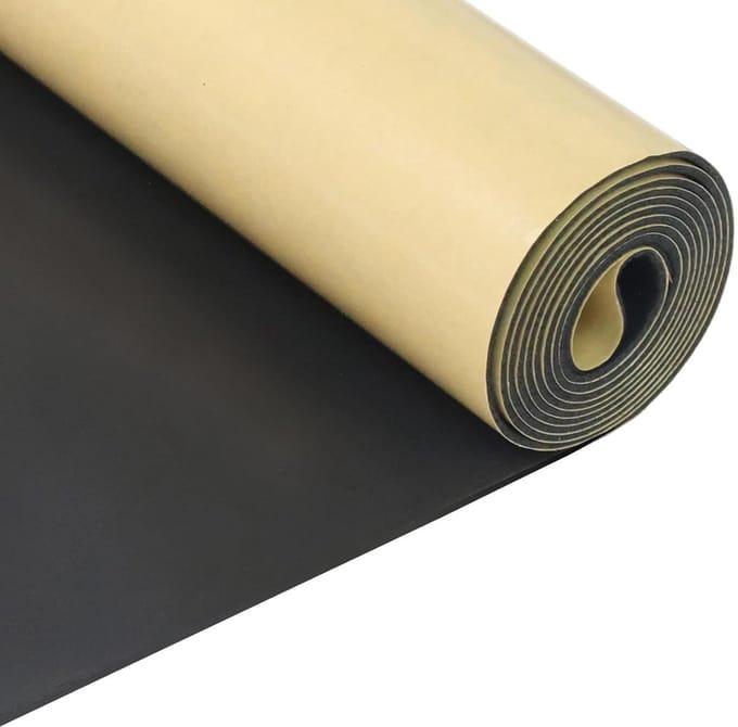 Zelfklevende Neopreen Schuimplaat - Isolatie, Schokdemping en Antislip Zwart