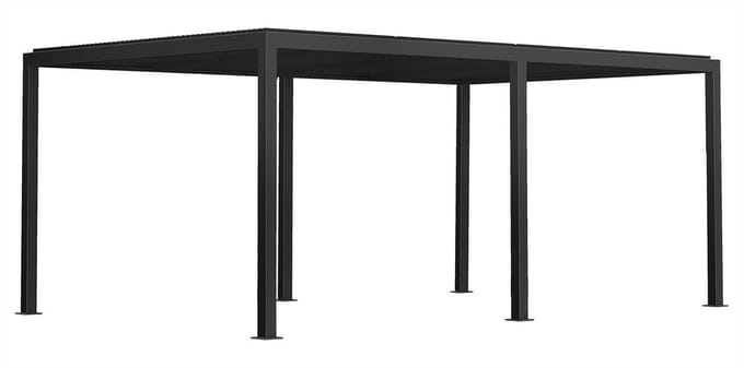 Terrasoverkapping PURPLE LEAF Pergola Met Lamellendak – 0-90 ° Verstelbaar – Wind en Weerbestendig – Stevig Aluminiumframe