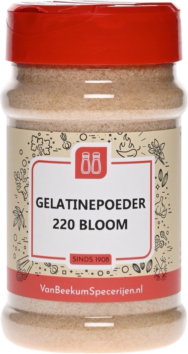 Van Beekum Specerijen - Gelatinepoeder 220 Bloom - Strooibus 200 Gram