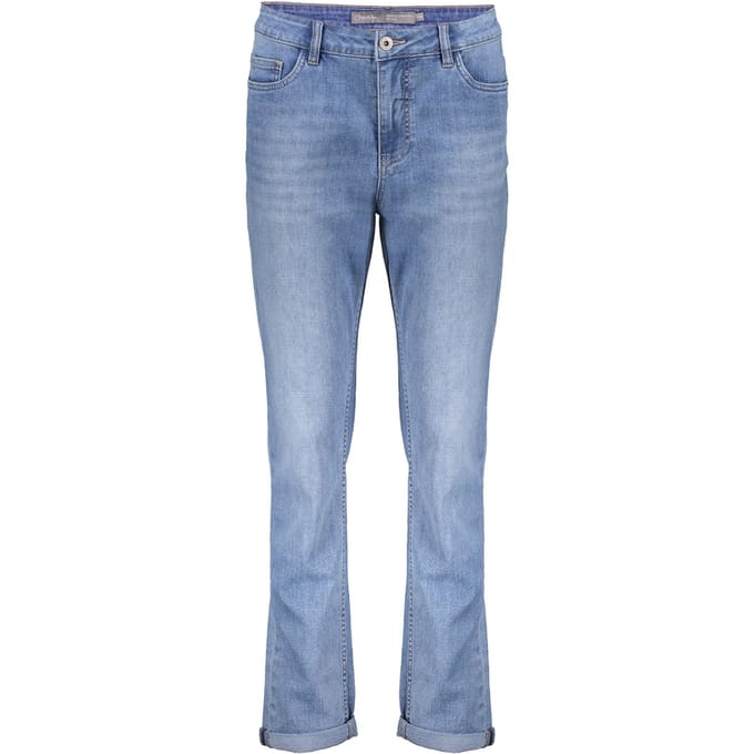 Geisha Jeans Turn-up Stonebleach Denim Größe: M | Straight Jeans Outlet | Damen | Blau