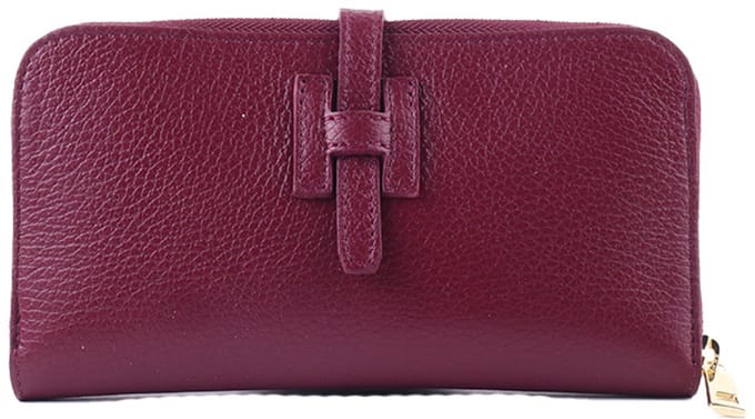 Giuliano lederen portemonee - Dames - Made in Italy - Bordeaux