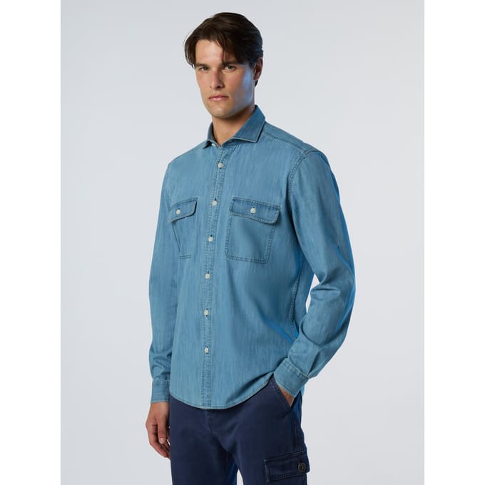 North Sails Overhemd Lichte denim