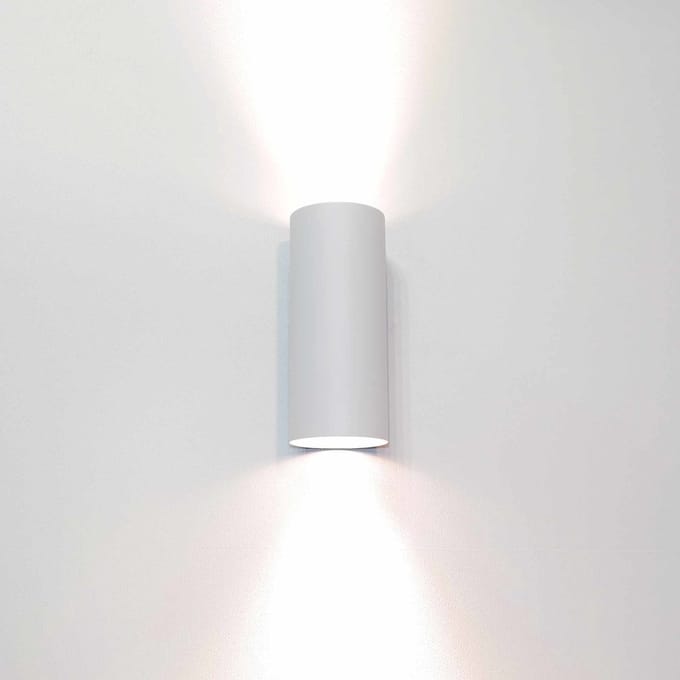 Artdelight - Wandlamp Roulo 2 lichts H 15,4 Ø 6,5 cm wit