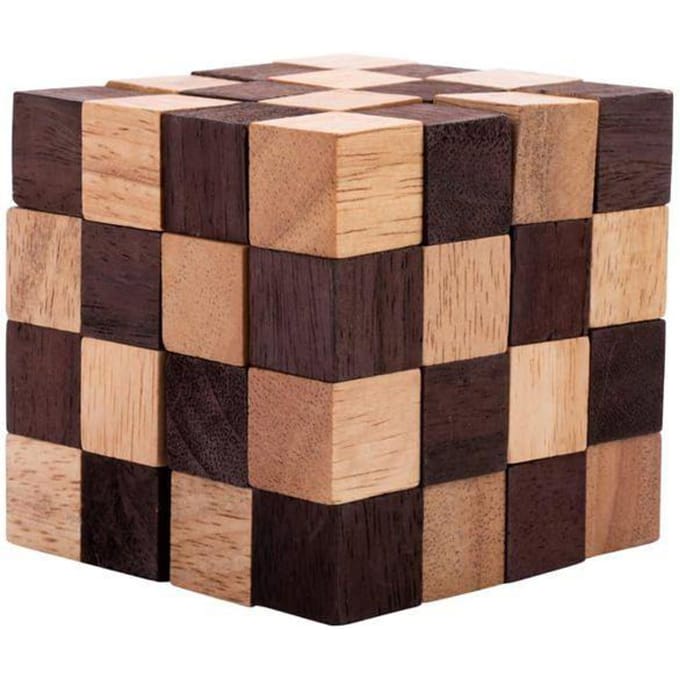 Casse-tête en bois - Engelhart - Anaconda - Niveau expert - 1 pièce - 8 cm de côté vert