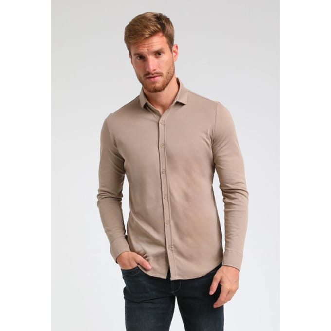 Gabbiano - Heren Overhemd - Tone - 333510 - 4445 Taupe