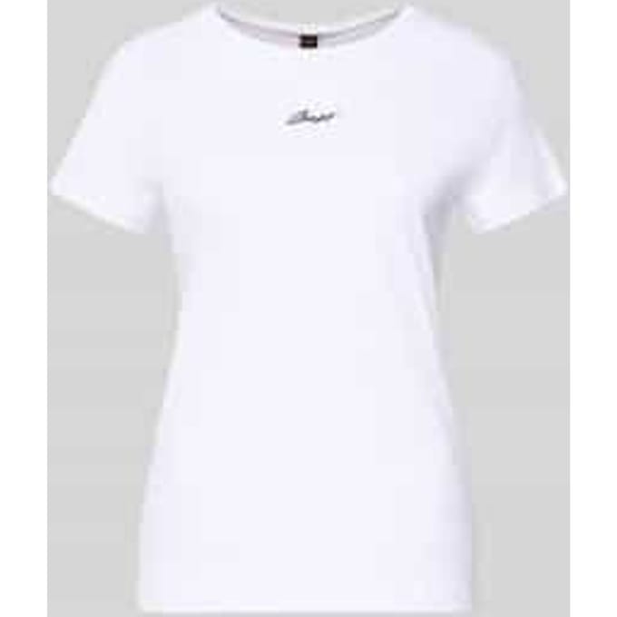 Regular Fit T-shirt van puur katoen model 'C_ELOVE_EMBRO'