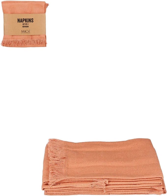 Mica Decorations Villia Servet 40 x 40 cm – Terra – 4 stuks