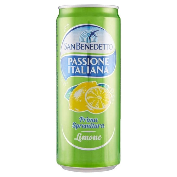 Citroenlimonade koolzuurhoudende drank limone blikje 330ml - san benedetto