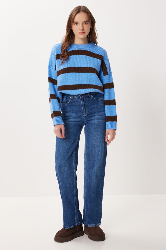 Hoge Taille Wijde Pijpen Denim Jeans