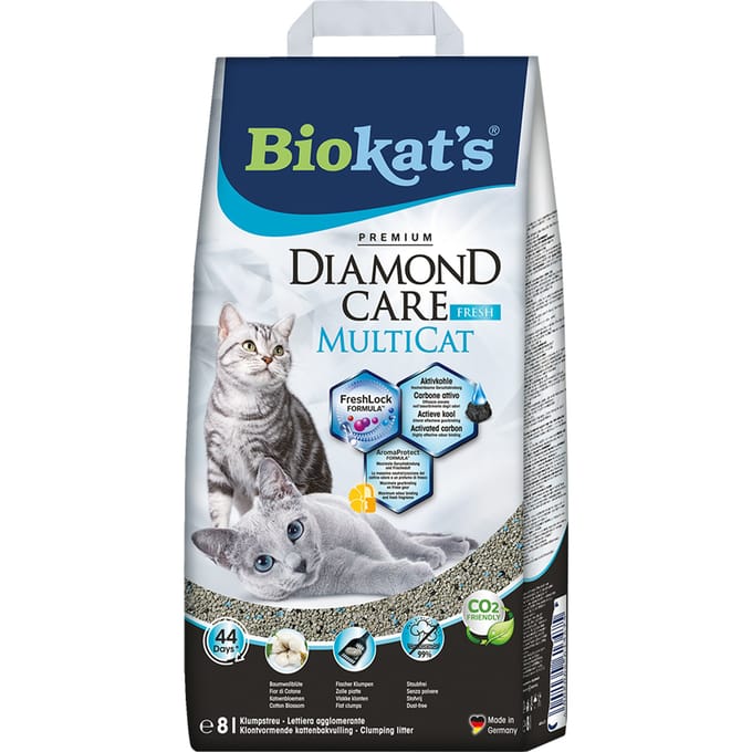 8L Diamond Care Multicat Fresh Biokat's Kattenbakvulling