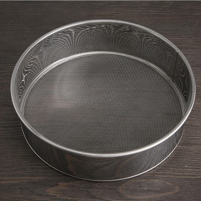 Keuken Roestvrij Staal Handmatige Bloemzeef Zeef Zeef Keuken Koken Bakgereedschap white
