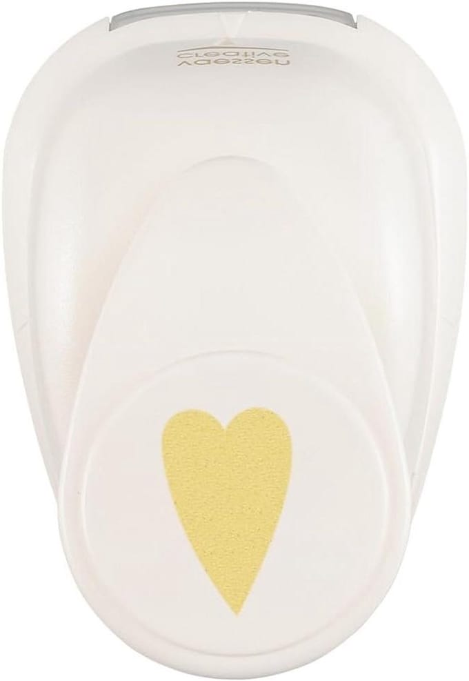 Vaessen Creative Knutselpapier Punch - Hart - 2,4 x 1,5 cm - Cirkelsnijder voor knutselen en kaarten maken