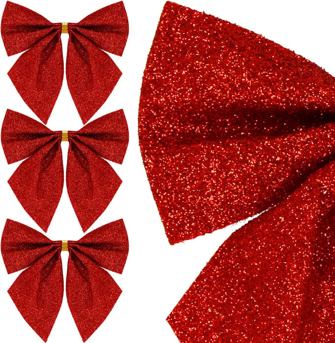 Springos Kerstversiering | Kerstdecoratie Voor Binnen | Kersthanger | Kerststrik | 3 Stuks