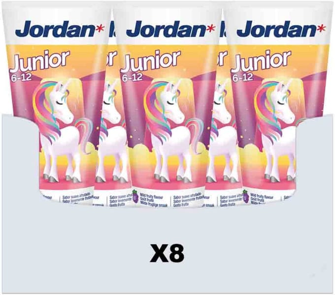 Jordan - Tandpasta Junior 6-12 jaar - 8 x 50 ml - Voordeelverpakking