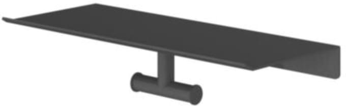 Hotbath &More SHA03 dubbele handdoekhaak voor Planchet serie geborsteld zwart PVD