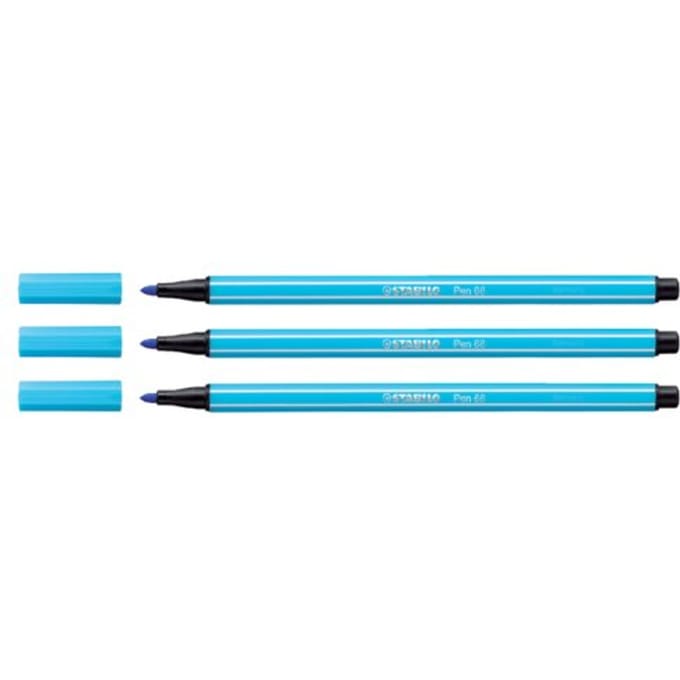 STABILO Pen 68 - Premium Viltstift - Azuur Blauw - per stuk