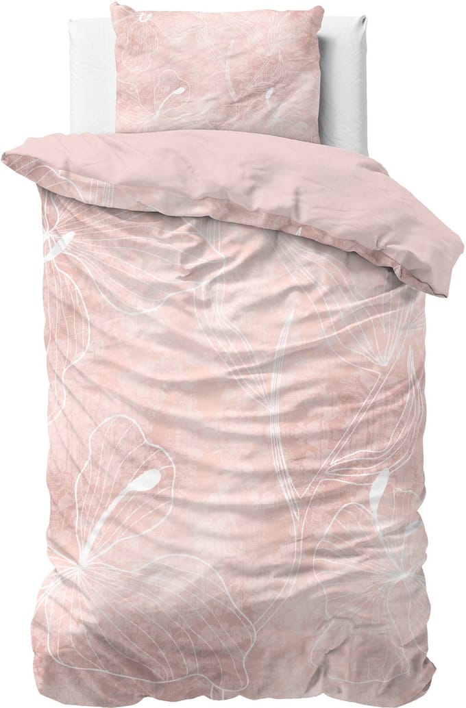 Sleeptime Dory Dekbedovertrekset - Eenpersoons - 140X200/220 + 1 x kussensloop 60x70 -Roze