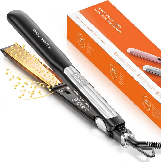 Professionele Stijltang met Titanium Platen voor Glad Haar en Perfecte Krullen