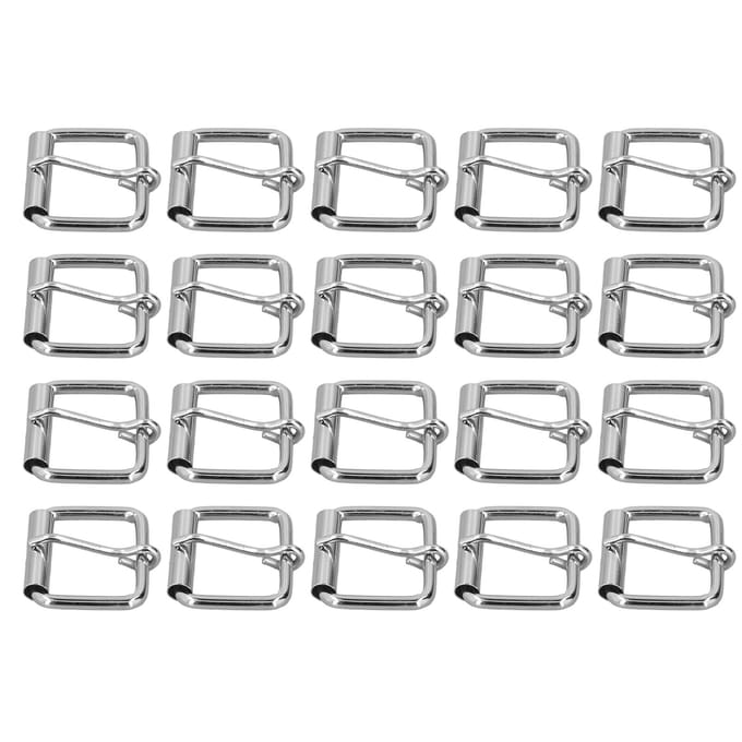 20 Stuks Riemgespen Heldere Kleur Glanzend Oppervlak Stevig Duurzaam Kleurecht Brede Toepassing Metaal 4mm gray