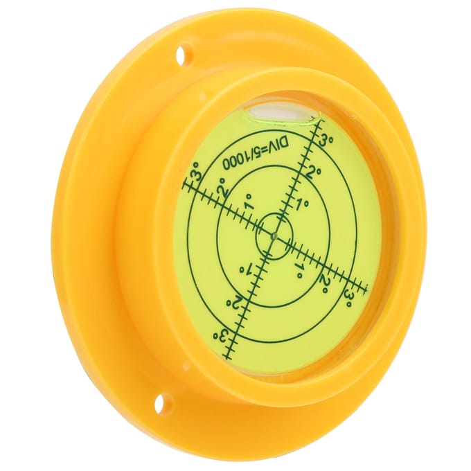 90x17mm Meetinstrument Ronde Waterpasbel met Schaal voor Camera Platform Balans yellow