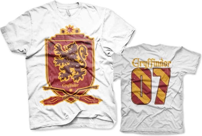 Harry Potter Heren Tshirt -XL- Gryffindor 07 Wit