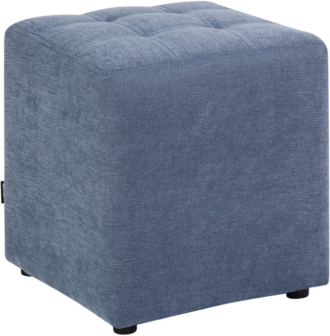 KANSAS - Voetenbank - Blauw - 38 cm - Polyester