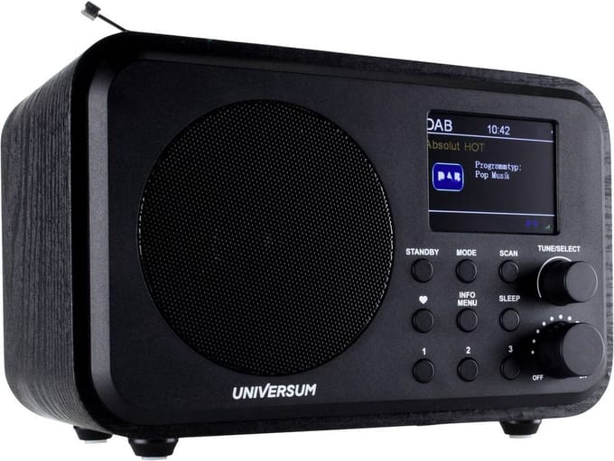 UNIVERSUM DR 300-20 Radio DAB+, VHF (FM) Bluetooth Oplaadbaar Zwart