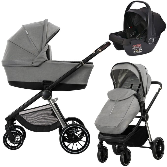 Lorelli Bianca Grey 3-in-1 Kinderwagen incl. i-Size Autostoel