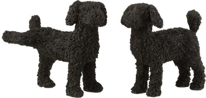 Viv! Home Luxuries Hond - zwart - polyresin - 21cm