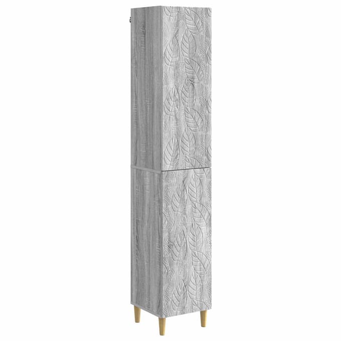vidaXL - Kast - Set - 2 - st - Grijs - Sonoma - Bewerkt - hout