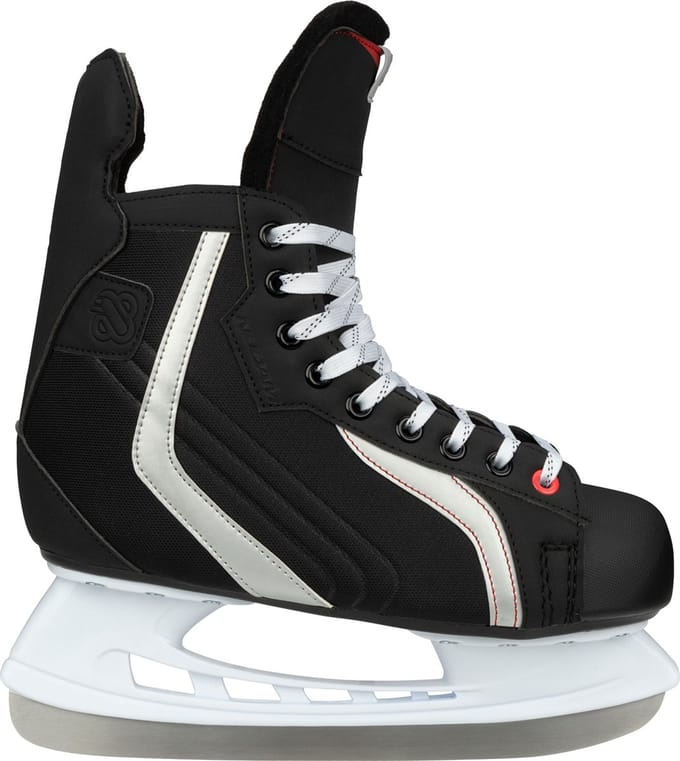 Nijdam IJshockeyschaats - Deluxe - Polyester - Zwart/Zilver - Maat 38