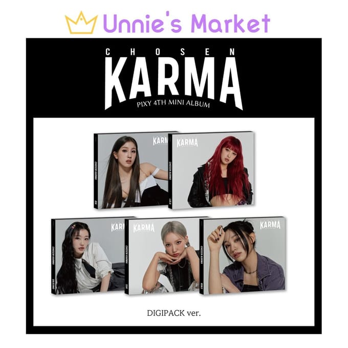 PIXY - CHOSEN KARMA Digipack ver. Album RANDOM gray