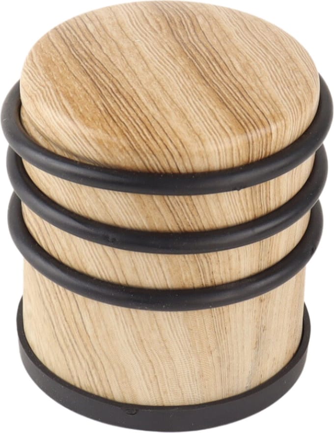 NORDIX Premium Deurstopper - Deurstoppers voor Binnen - Deurstop - Deurbuffer - 7.1x8cm - Houtlook - MADERA