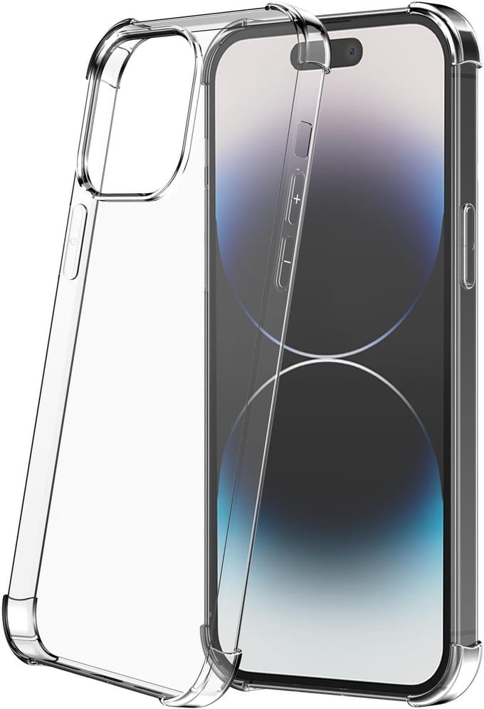 Geschikt voor iPhone 14 Pro Transparant met Stootrand - Siliconen TPU ShockProof case doorzichtig - ProtX
