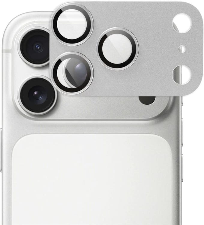 ScreenArmor Lens Shield iPhone 17 Pro Camera Protector – Zilver – Premium Aluminium Lensbescherming