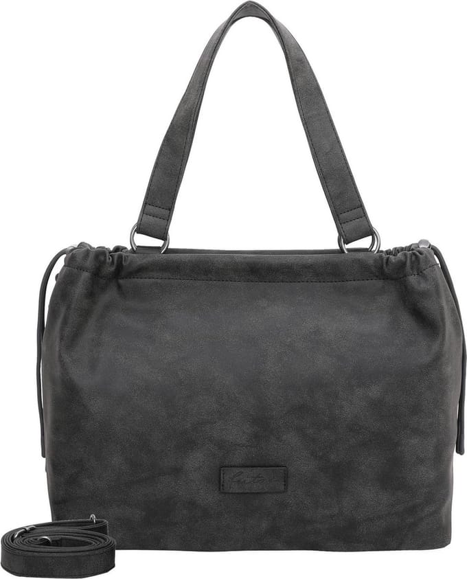 Fritzi aus Preußen Schoudertas Poppi01 Vintage Shopper Black Idol Zwart